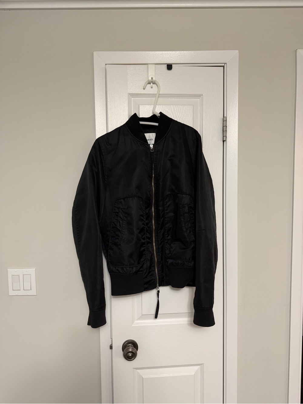 Unisex Black Bomber Jacket - Unbranded